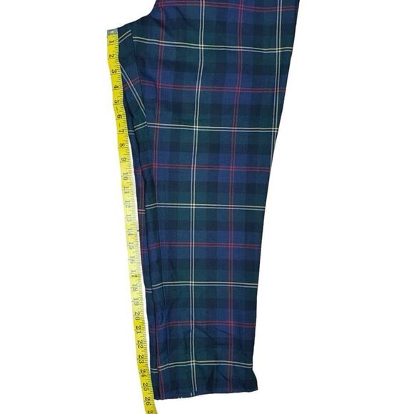 Talbots Plaid Hampshire Straight Leg Ankle Pants Wool Blend New Size 14P - Picture 15 of 16